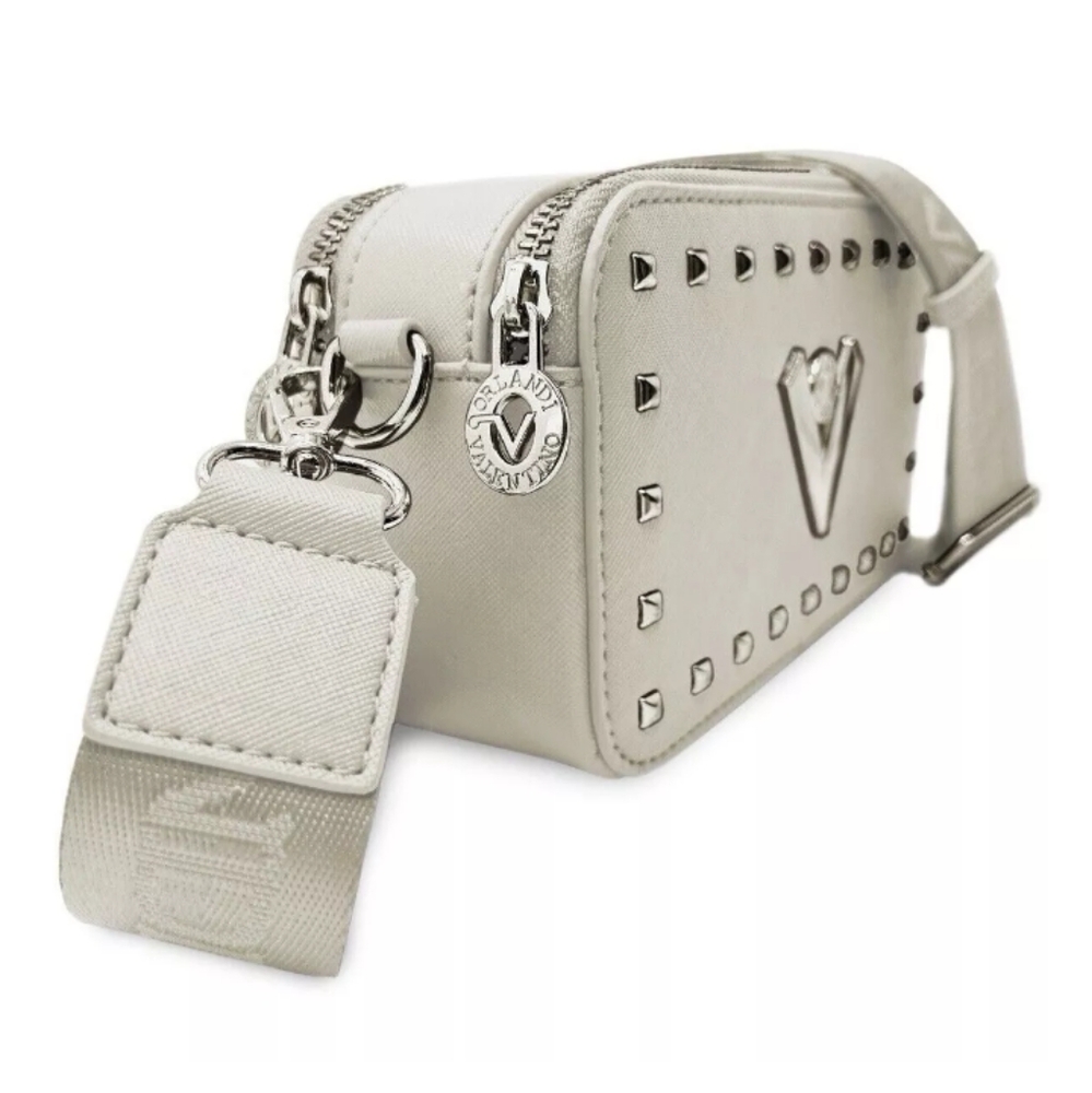 •NWT• VALENTINO ORLANDI Studded Guitar Strap Double Zip Crossbody Bag - Picture 2 of 9